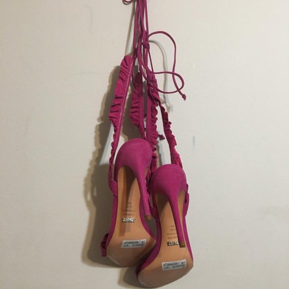 Ankle Strap Suede Schutz Pumps Size 9.5 - Picture 3 of 6